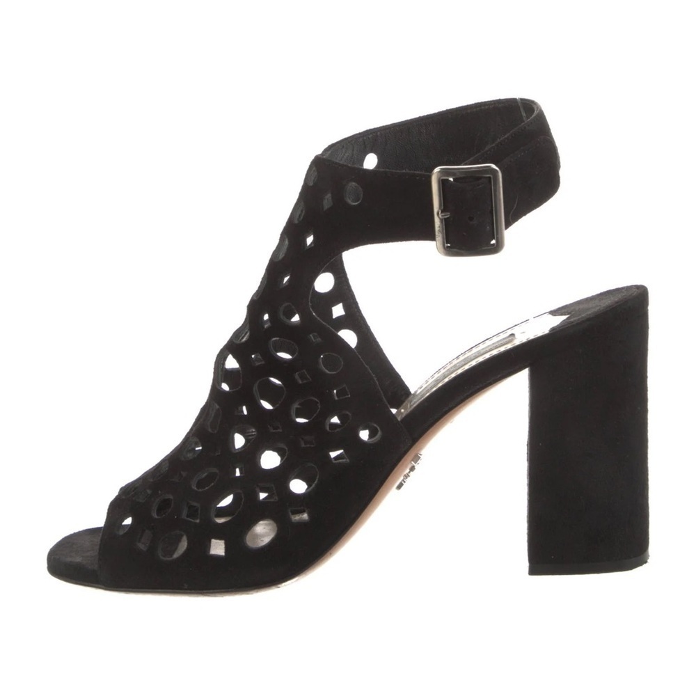 Prada Eyelet Suede Sandals